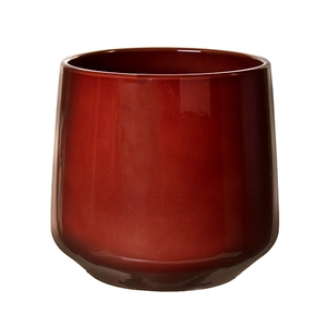 DF03-884616547 - Pot Puglia d13/14.5xh13.5 merlot glazed