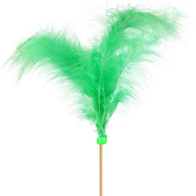 <h4>Pick Feathers 10cm+10cm stick green</h4>