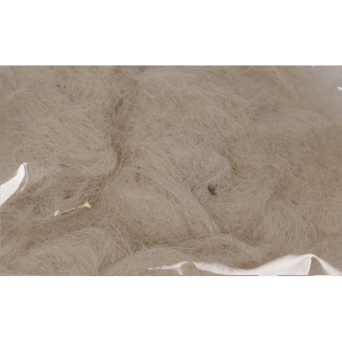 <h4>Fuzzy fibre 250 gram in poly Bleach Natural</h4>