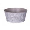 DF04-663149000 - Planter Leaves d15xh8.5 taupe grey