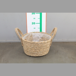 MAND STRAW ROND JUTE EARS H14XD26