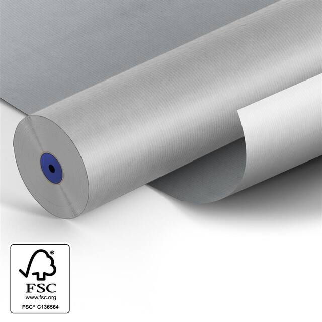 Paper 60cm kraft 50gr white Fond light grey 400m.