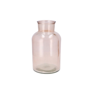 Dry Glass Peach Milk Bottle 17x30cm Nm