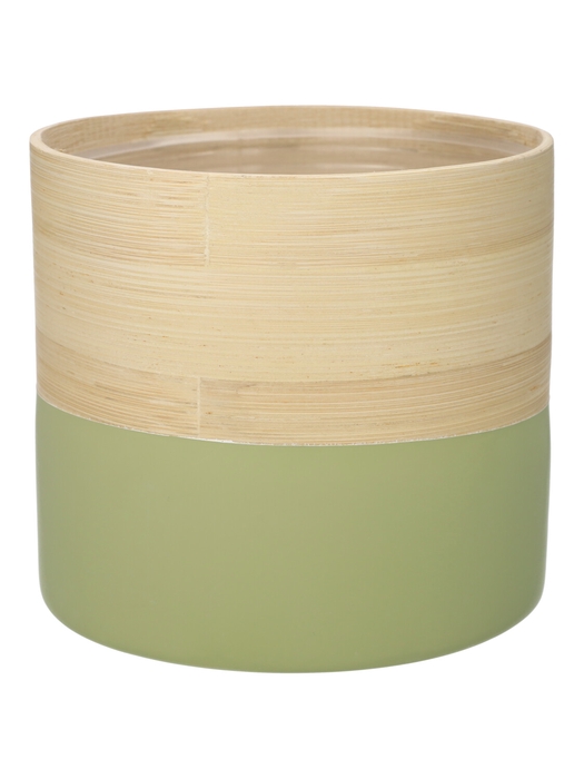 <h4>DF00-710830876 - Pot Mambu cylinder d20xh19.5 natural/olive</h4>