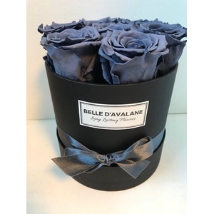 Flowerbox rd 15cm zwart/grijs