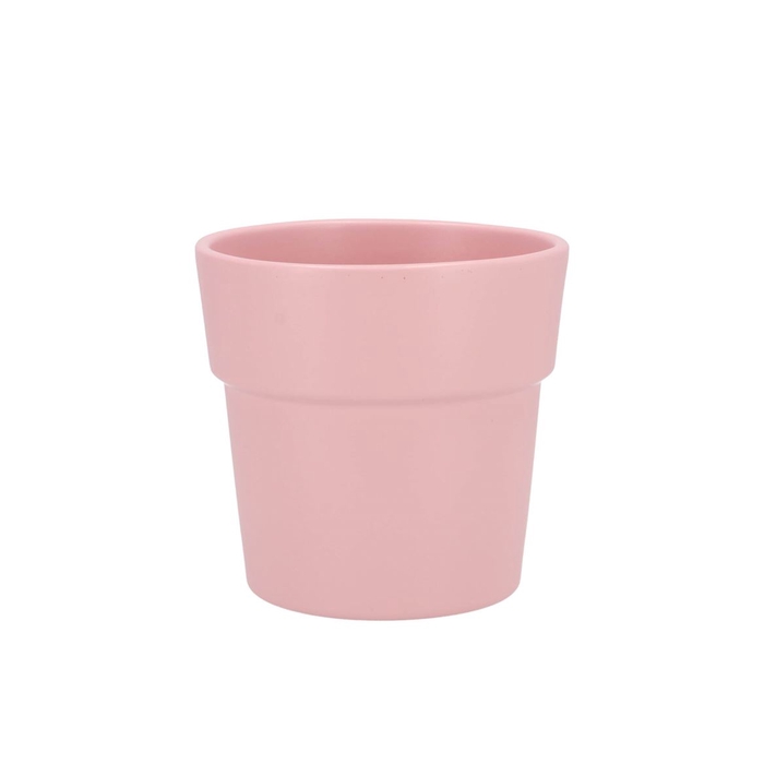 <h4>Ceramic Orchid Pot Pink Silver 13cm</h4>