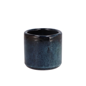 Javea Cilinder Pot Glazed Blue 9x9cm
