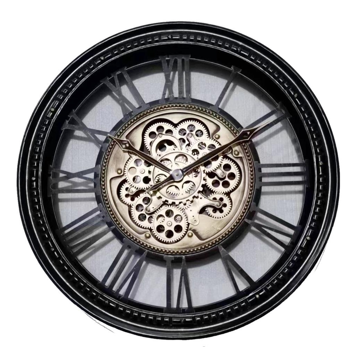 Clock Gear Ø80cm Black 21085