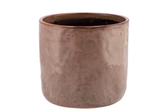 Iron Stone Old Pink Glazed Pot 19x17cm