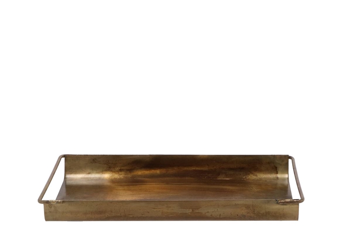 <h4>Dobra Gold Metal Tray Antique 23x15x3cm Nm</h4>
