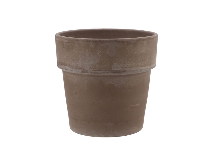 <h4>Terra Cylinder Pot Grey Siliconised 13x13cm</h4>