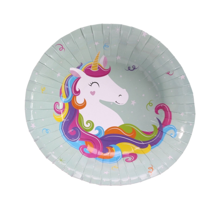 Party! Schaal unicorn papier 18cm 8x