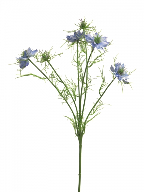 SILK FLOWERS - NIGELLA DAMASCENA BLUE 66CM