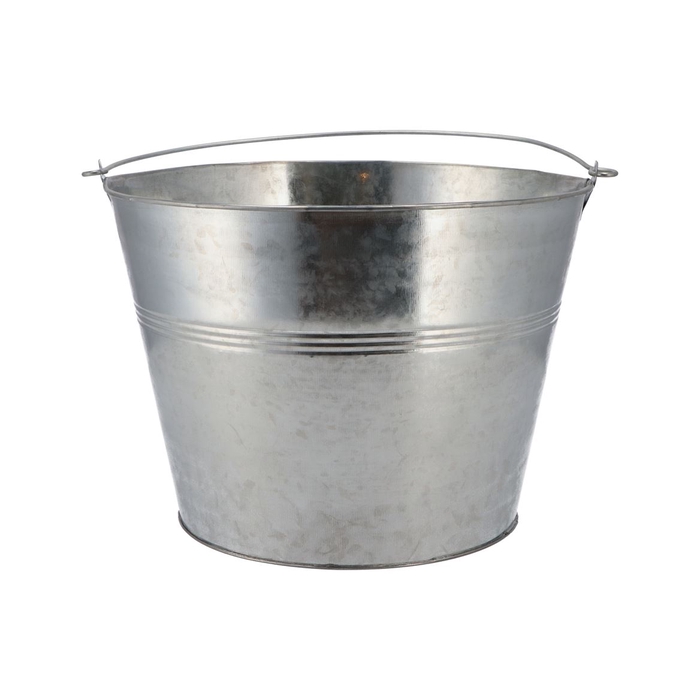 <h4>Zinc Basic Natural Bucket 27x20cm</h4>