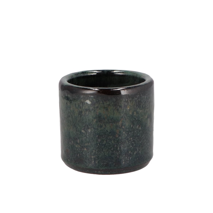 <h4>Javea Cilinder Pot Glazed Green 9x9cm</h4>