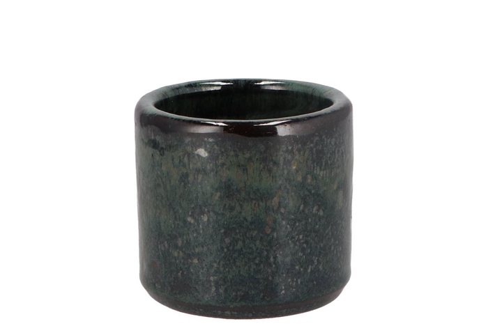<h4>Javea Cilinder Pot Glazed Green 9x9cm</h4>