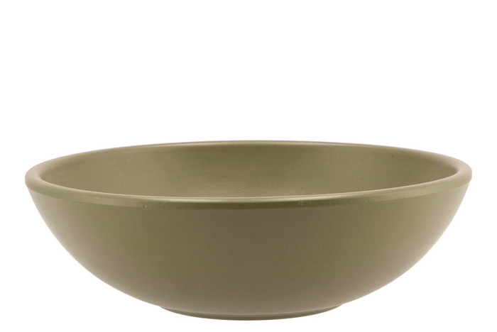 Vinci Olive Drab Bowl Low Sphere Shaded 30x9cm