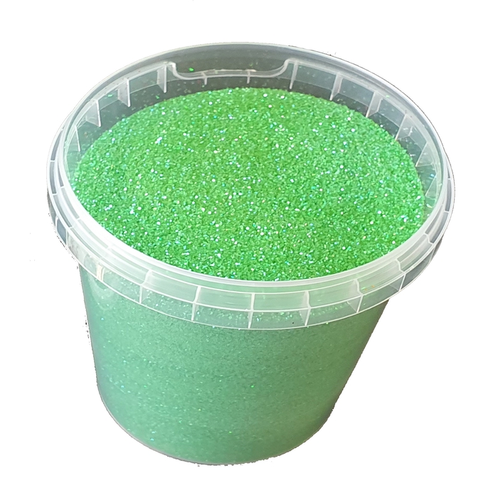 <h4>Glitters 400gr in bucket Irridescent Green</h4>