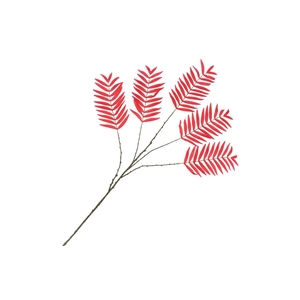 Silk Palm Leaf Red 125cm