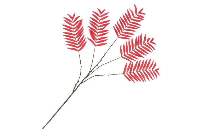<h4>Silk Palm Leaf Red 125cm</h4>