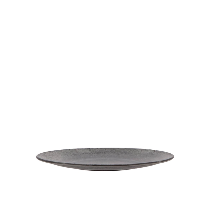 <h4>Melamine Grey Plate Round 18x18x2cm</h4>