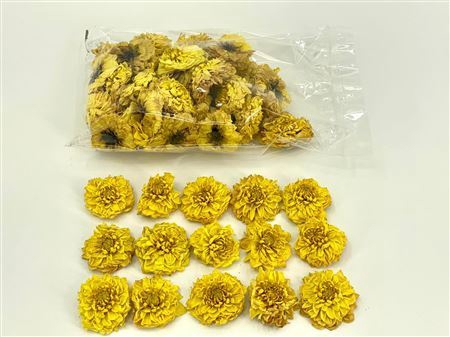 <h4>Dried Dahlia Heads Yellow Bag (50-60 Heads)</h4>