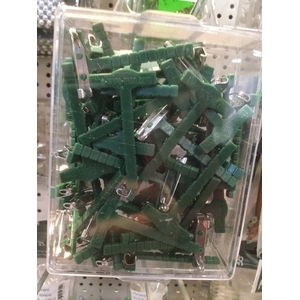 Knaphuls clips, grøn
