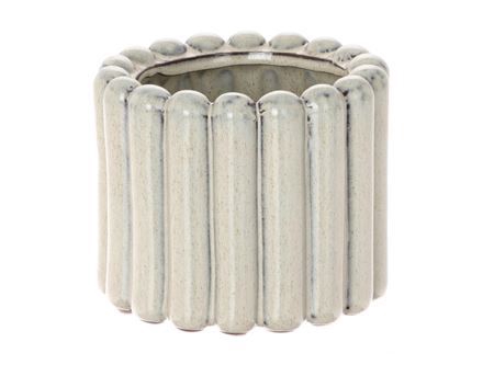 <h4>Deco Ceramic Pot Ribbed Rnd H14d17</h4>