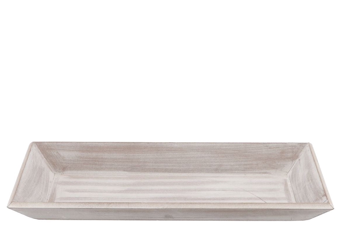 Wooden tray antique grey 40x20x4cm