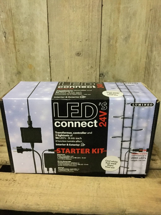 LAMPJES LED CONNECT 24V STARTERSET BUI BLACK SNOER - 48W IP4