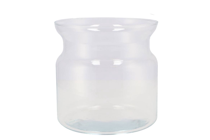 Glass Vase Milk Bottle 19x19cm