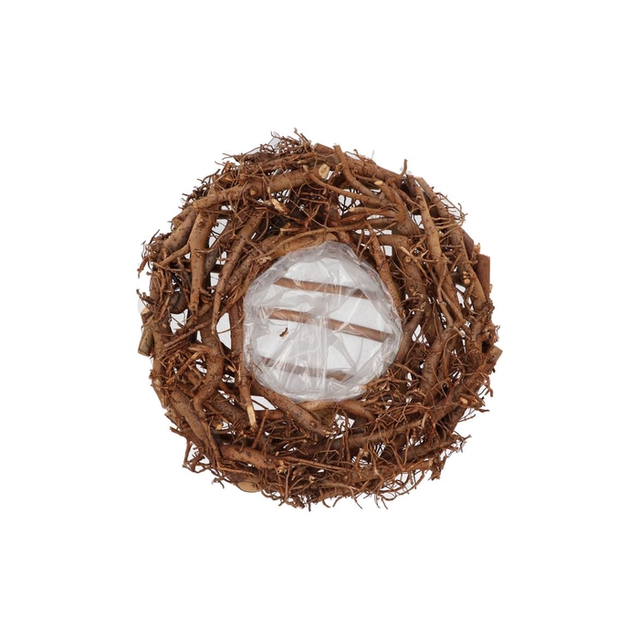 <h4>Wreath Root Wood Brown 40cm</h4>