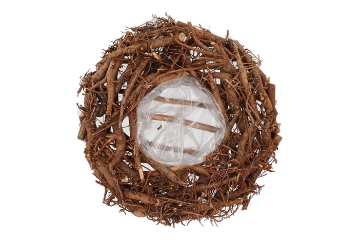 <h4>Wreath Root Wood Brown 40cm</h4>