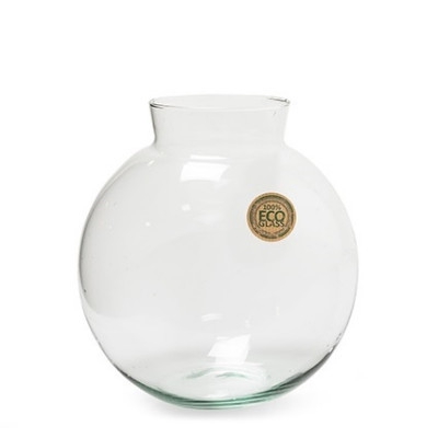 Glass Eco Ball vase collar d10/19*19cm