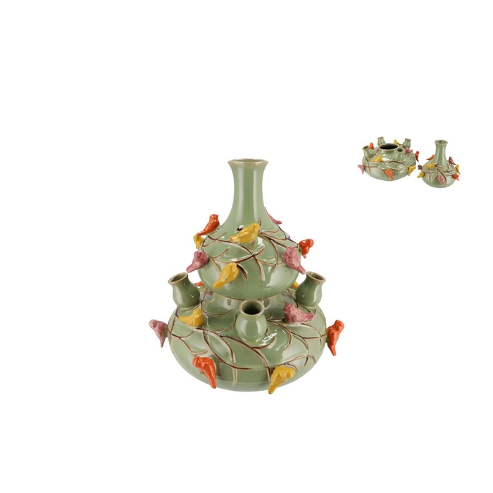 <h4>Bird Vase Pistache Bubbles 23x25cm</h4>