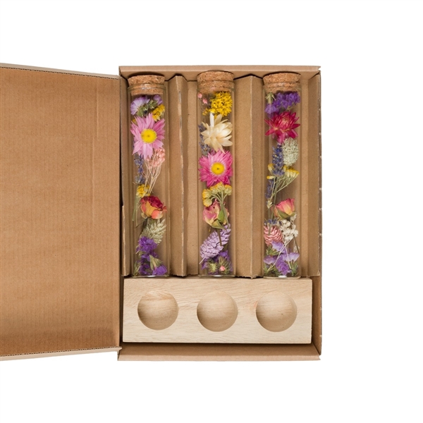 Droogbloemen-Message in a Box Large 15cm-Multi