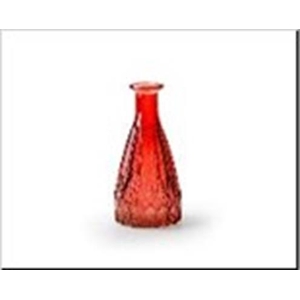 Vase Bottle Ø7x14 Red 48868