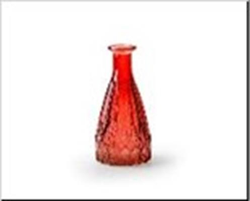 Vase Bottle Ø7x14 Red 48868
