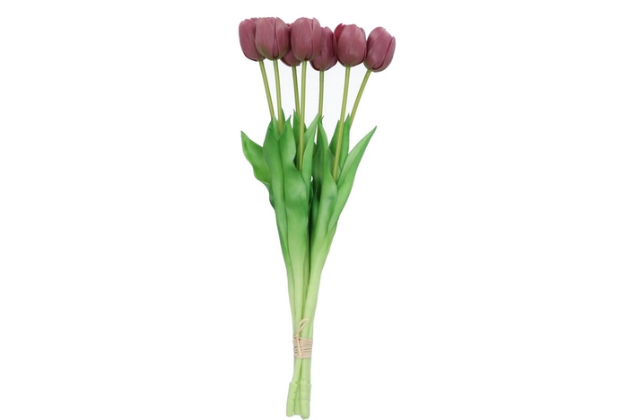 Silk Tulip 7x Mauve 43cm