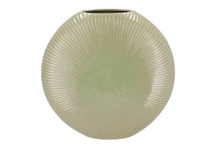 Jada Pistache Oval Vase Active Glaze 40x11cm