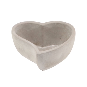 Concrete Bowl Heart 17x8cm