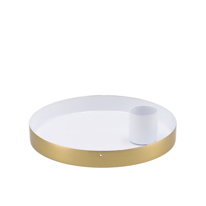 <h4>Amber Marrakech White Candle Plate 12x12x2,5cm</h4>