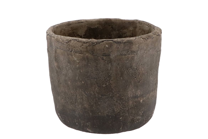 Iron Stone Grey Pot 16x14cm
