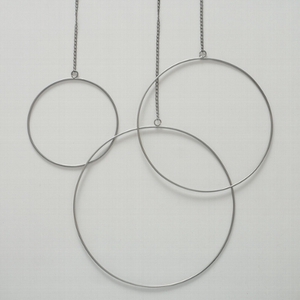 Decorative pendant Rumba, Round, With hanger, D 20,00 Quantity in set: 1; cm, Iron iron silver