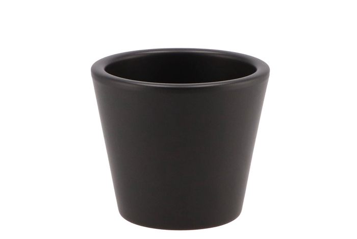 <h4>Vinci Matt Black Pot Container 12x10cm</h4>