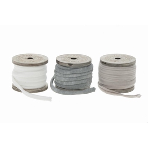 FABRIC 7M ON WOODEN SPOOL 1PC MIX BOX MIXED GREY