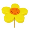 Bijsteker bloem Happy foam 7cm+ 50cm stok geel