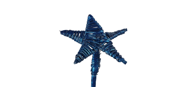 Lata Star on stem Metallic Blue