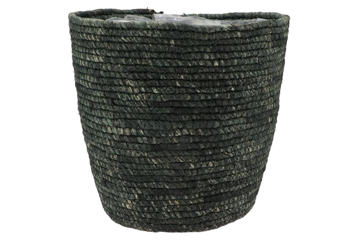 Seagrass Straw Basket Pot Army Green 32x32cm Nm