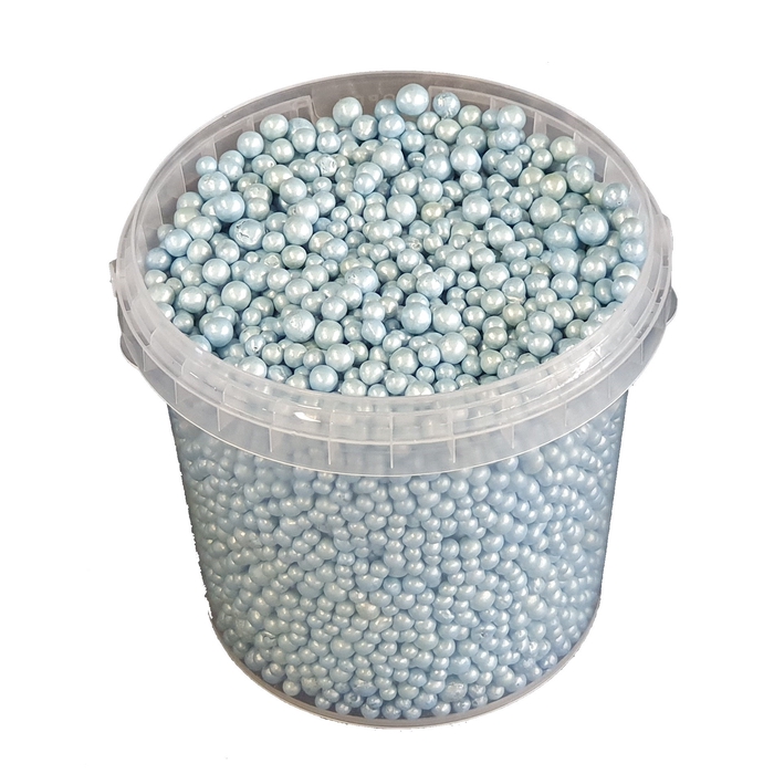 Terracotta pearls 1 ltr bucket light blue